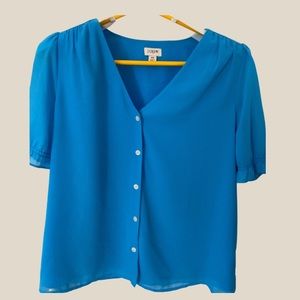 J Crew Blue Dressy Top